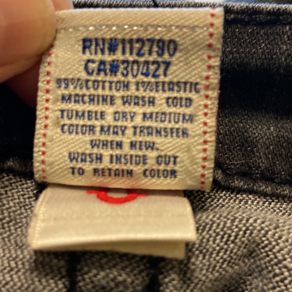 TRUE RELIGION Women’s Low Rise Skinny Black Jeans Size 29/8 Very Nice Condition - Picture 12 of 15